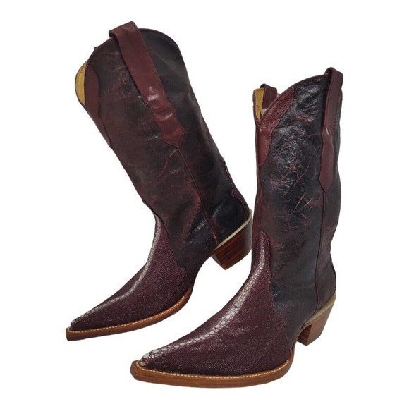 wild western boots Other - Wild West Western Stingray Boots 6.5 M Exotic Skin Dubai toe leather Hand...